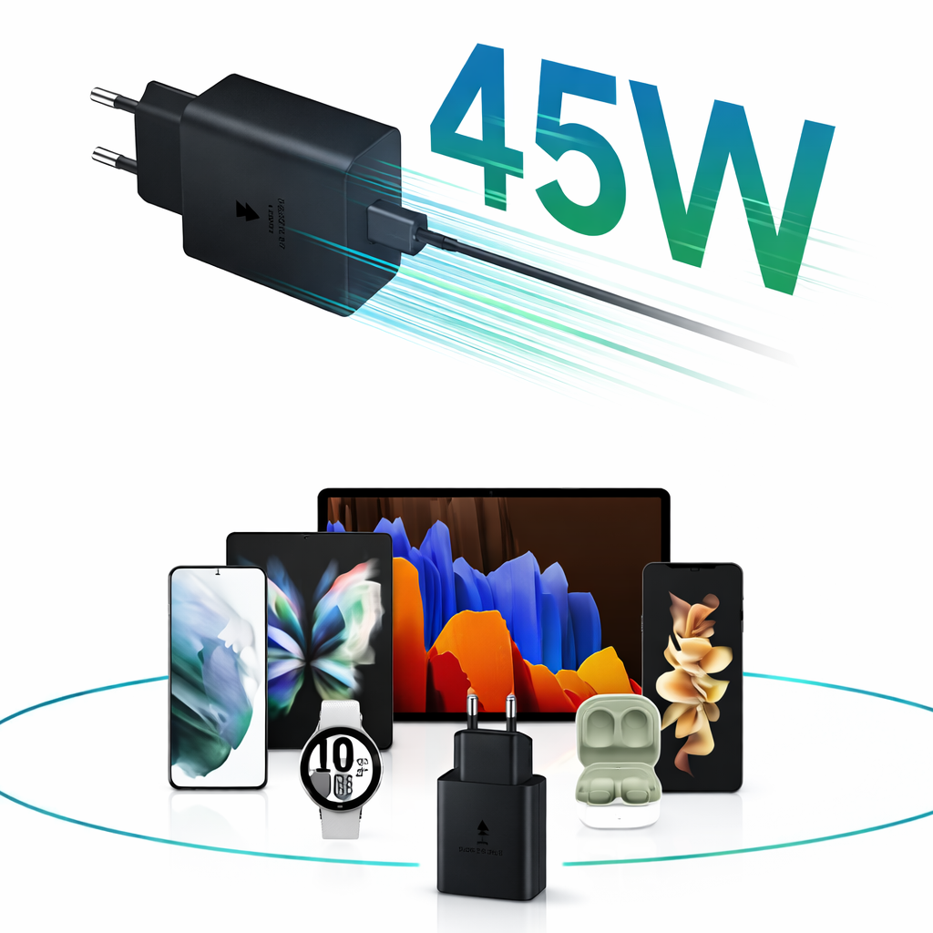 45W HIZLI SİYAH TYPE-C ADAPTÖR